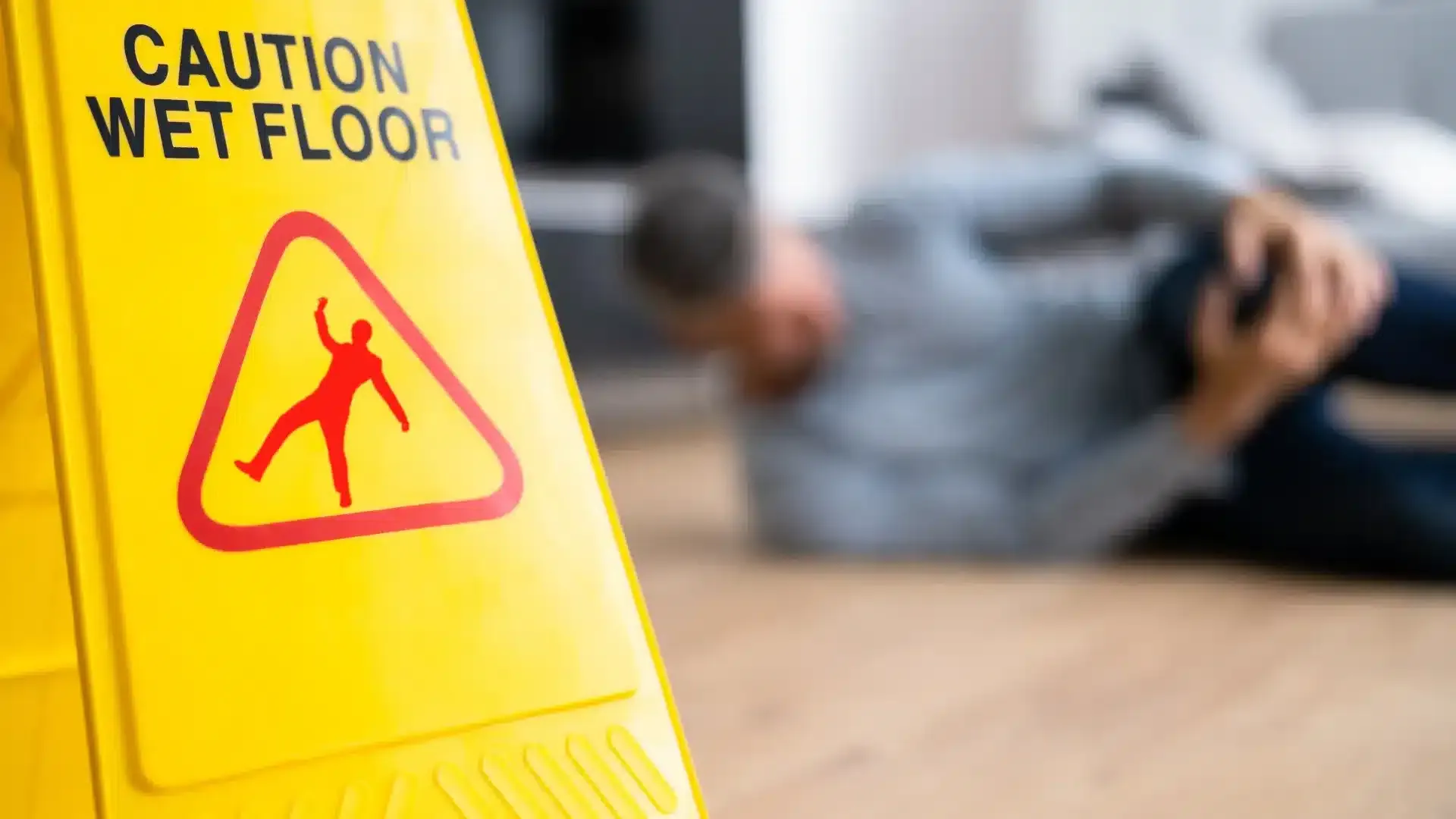 Person injured after it fell on the wet floor